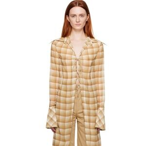 JUNEYEN Tan Check Shirt